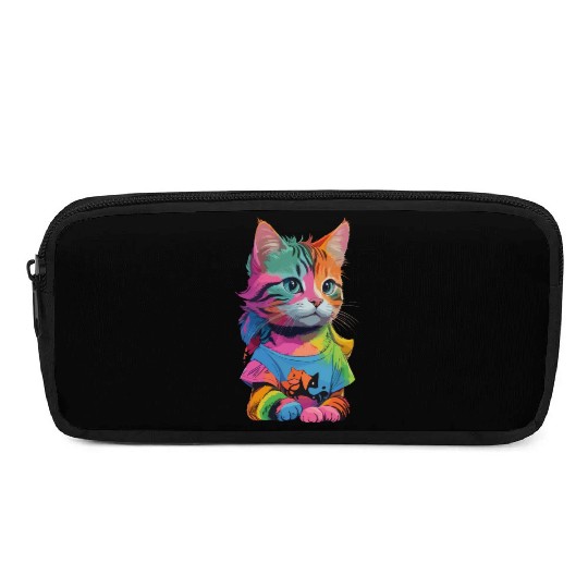Colorful Cute cat for cat Lovers Pencil Cases