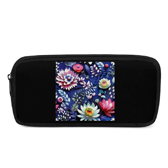 Midnight Floralscape Pencil Cases