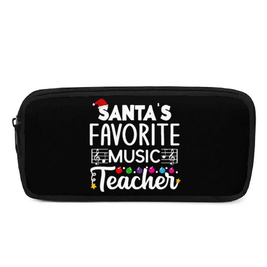 Santa s favorite Music Teacher School Christmas Pencil Cases
