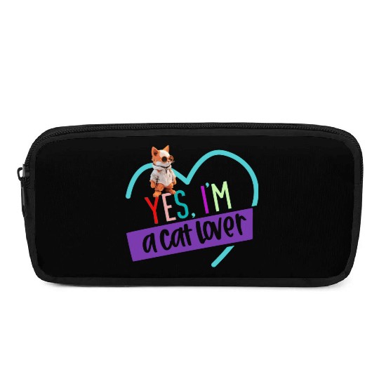 YES, I'M A CAT LOVER, cat, space cat, Pet lovers Pencil Cases