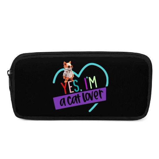 YES, I'M A CAT LOVER, cat, space cat, Pet lovers Pencil Cases
