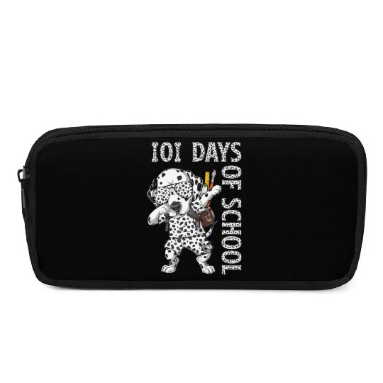 Dabbing 101 Days School Dalmatian Student Teacher Pencil Cases