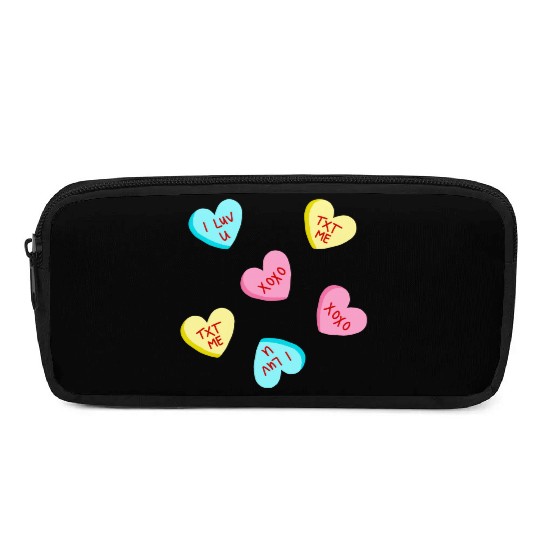 Sweet Candy Hearts Valentines Day Pencil Cases