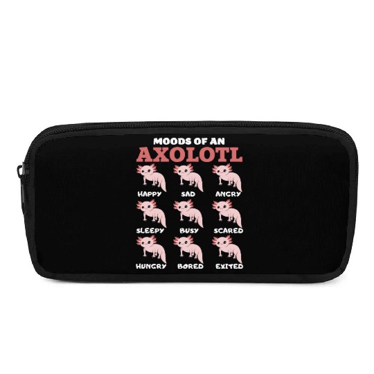 Moods Of An Axolotl Axolotls Lover Pencil Cases