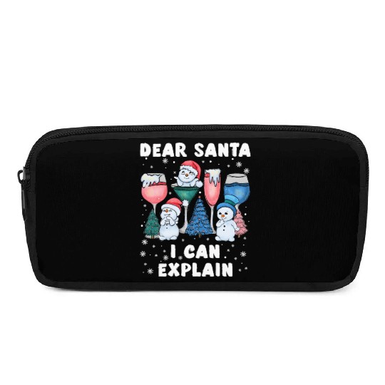 Schneemann Dear Santa I can Explain Funny Pencil Cases