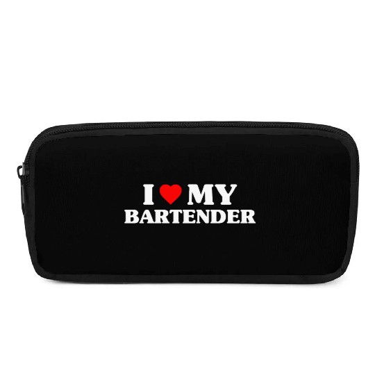 I Love My Bartender Pencil Cases