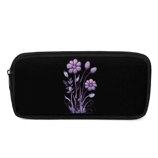Lavender Majesty: A Tapestry of Orchids and Lilacs Pencil Cases