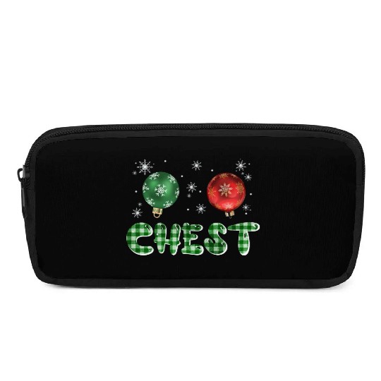 Chest Nuts Christmas Couple Funny Matching Pencil Cases