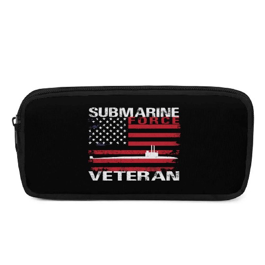 Submarine Force Veteran Usa Flag White Stars Pencil Cases