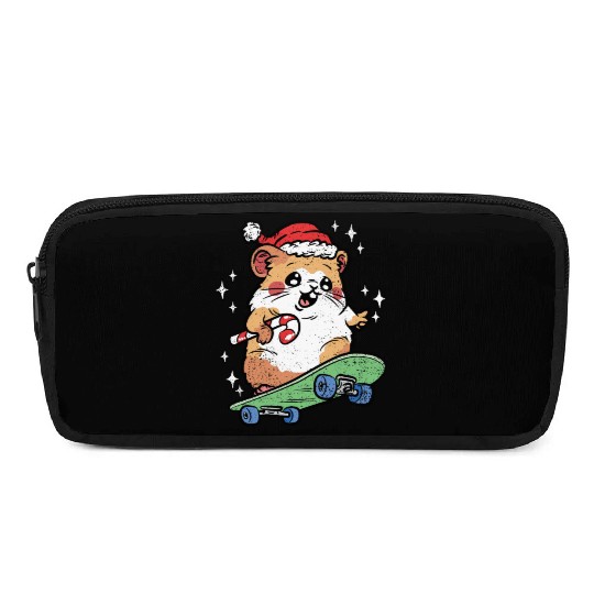 CUTE HAMSTER RIDING SKATEBOARD Pencil Cases