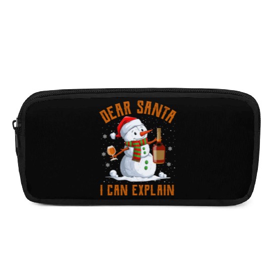 Snowman Dear Santa I can Explain Funny Snow Pencil Cases