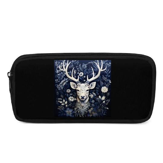 Enchanted Forest Deer Winter Bloom Pencil Cases