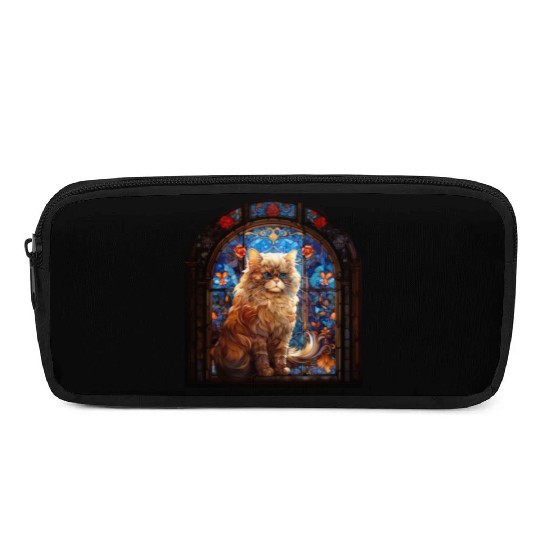 Persian cat in stained glass Pencil Cases