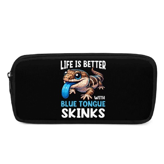 Lizard Collector Reptile Lover Blue Tongue Skink Pencil Cases