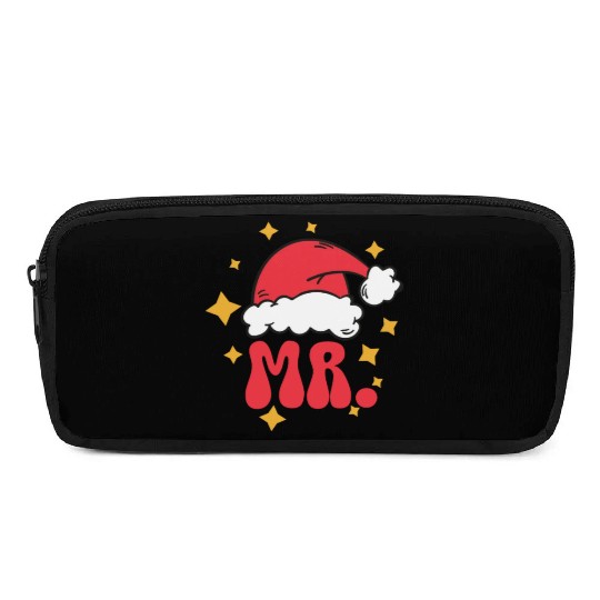 Mr And Mrs Claus Christmas Couples Matching Pajama Pencil Cases