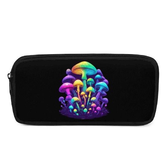 Psychedelic Colorful Mushroom Pencil Cases