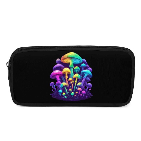 Psychedelic Colorful Mushroom Pencil Cases