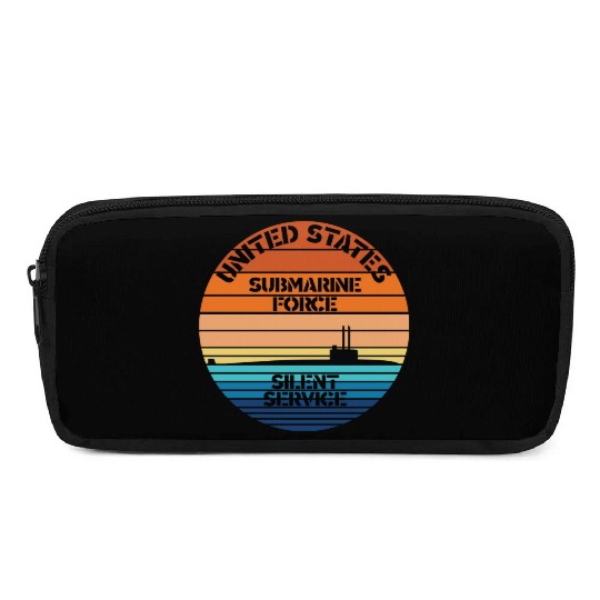 Sunset Us Submarine Force Silent Service Pencil Cases