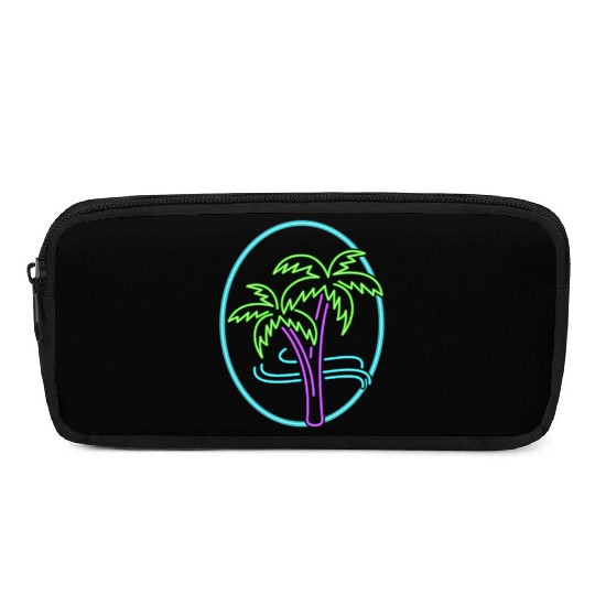 Vacation Pencil Cases, Neon Palm Trees Pencil Cases, Gift For