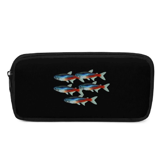 Neon Tetra Fish Bright Color Freshwater Sea Life Pencil Cases
