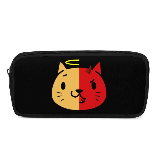Two Face Cat Angel And Devil Pencil Cases