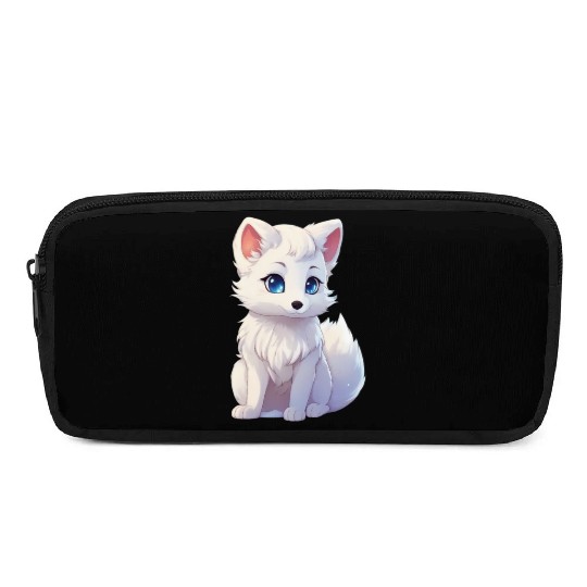 Playful Frosty Baby Arctic Fox Pencil Cases
