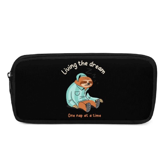 Living the dream one nap at a time, sleepy sloth Pencil Cases