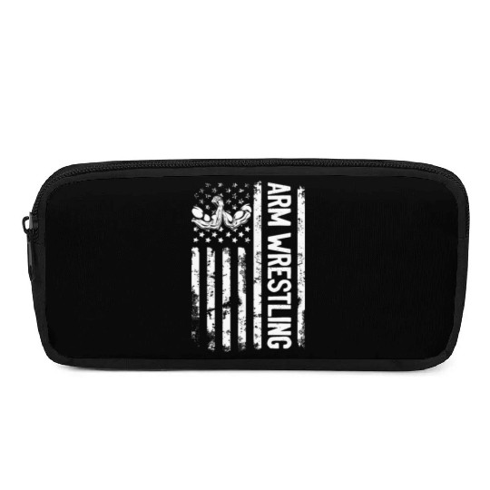 Arm Wrestler US Flag Arm Wrestling US Flag Pencil Cases