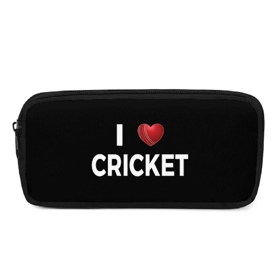 I Love Cricket Pencil Cases