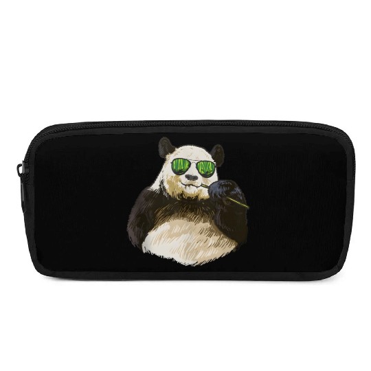Chilling Panda Eating Bamboo Bear Pencil Cases
