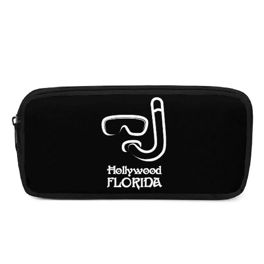 Hollywood Florida Snorkel Souvenirs Gifts Vacation Pencil Cases