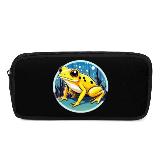 Golden Poison Frog Illustration Pencil Cases