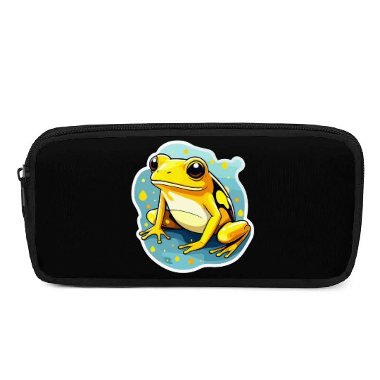 Golden Poison Frog Illustration Pencil Cases