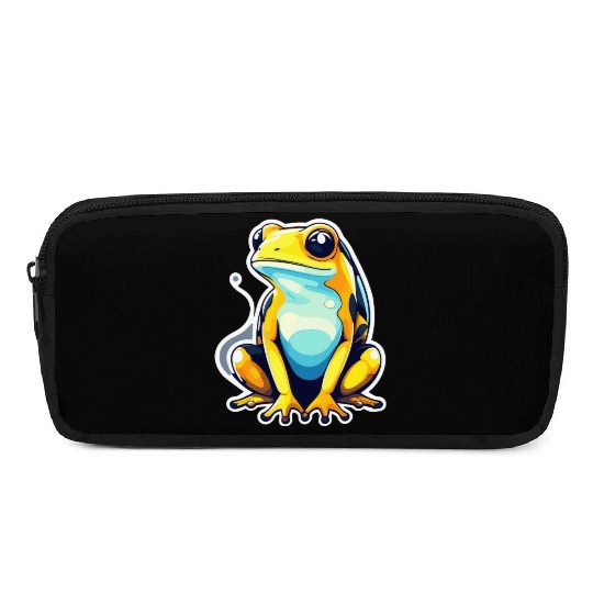Golden Poison Frog Illustration Pencil Cases