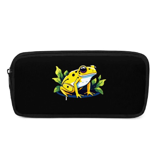 Golden Poison Frog Illustration Pencil Cases