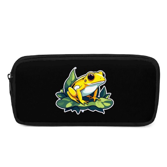 Golden Poison Frog Illustration Pencil Cases