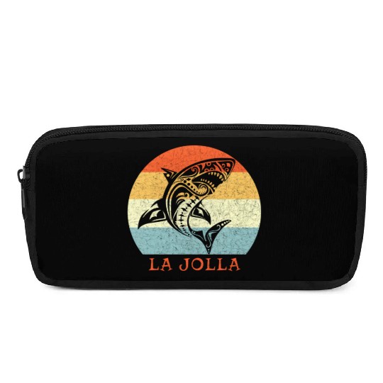 La Jolla California Vacation Tribal Shark Pencil Cases