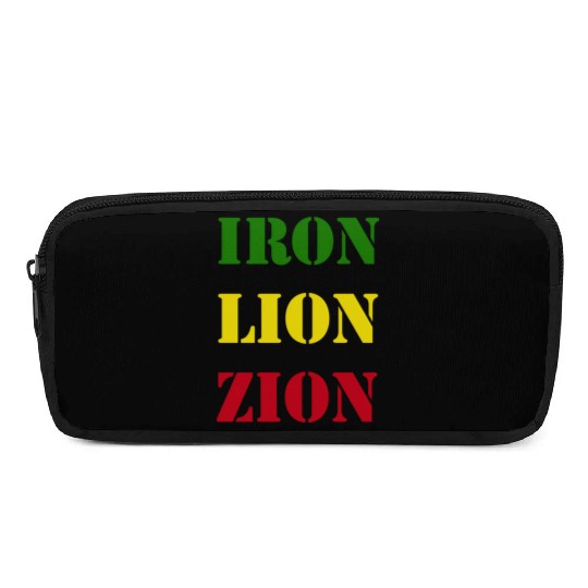 Iron Lion Zion, Jamaican Rasta Colors, Reggae Pencil Cases