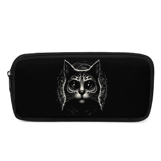 FACE Scary Horror Black Cat Pencil Cases