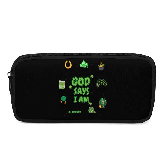 God says i am St Patricks Day Pencil Cases