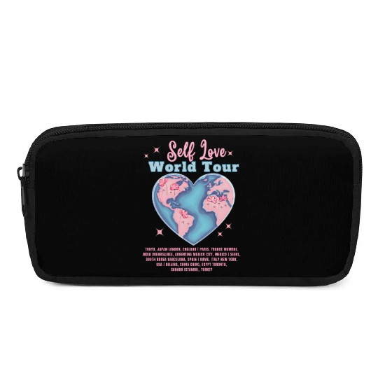 Self Love Club World Tour Retro Positive Aesthetic Pencil Cases