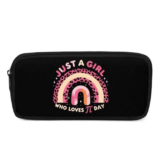 Just A Girl Who Loves Pi Day 3.14 Colorful Rainbow Pencil Cases