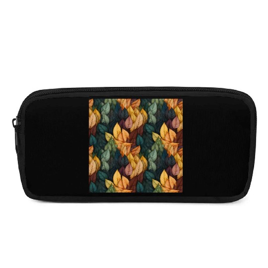 Colorful Fall Leaves Pattern Pencil Cases