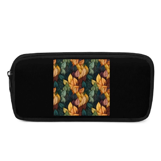 Colorful Fall Leaves Pattern Pencil Cases