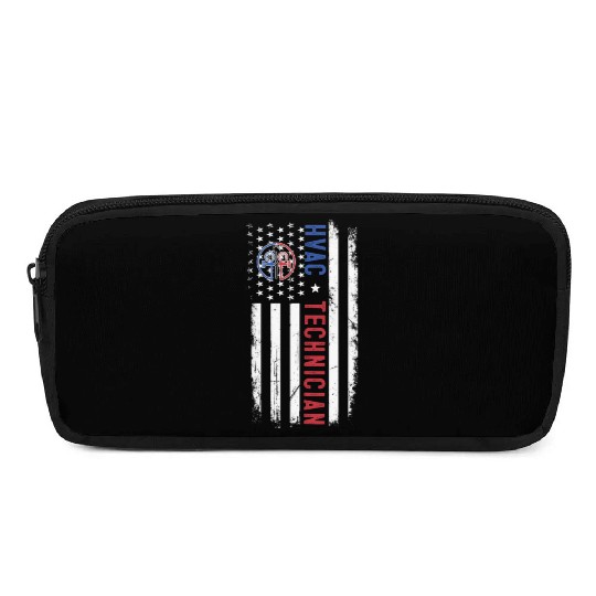 HVAC Technician US American Flag HVAC Mechanic Eng Pencil Cases