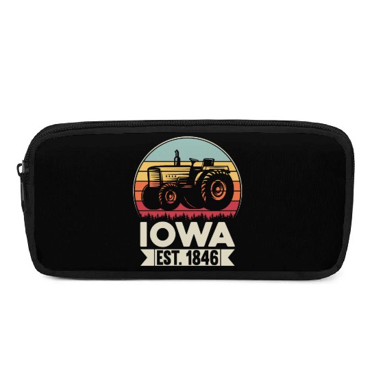 Iowa Vintage Tractor Farmer Gifts Pencil Cases