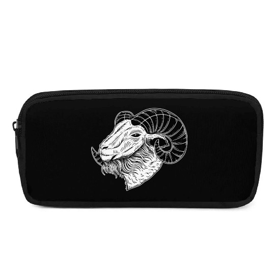 Baphomet Goat Devil Horn Head Pencil Cases