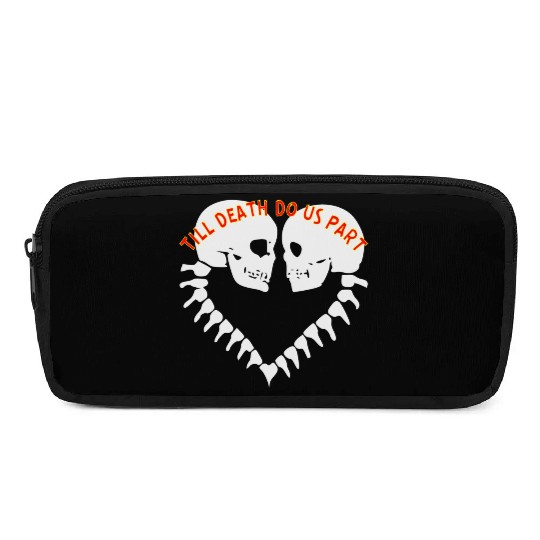 Skulls Till Death Do Us Part Heart © Pencil Cases