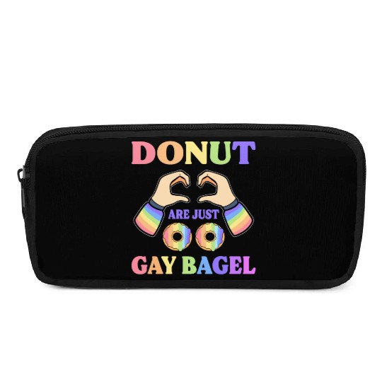 Donuts Are Just Gay Bagel LGBT Pencil Cases