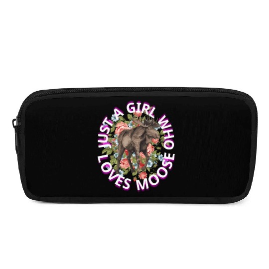 just a girl who loves moose Pencil Cases